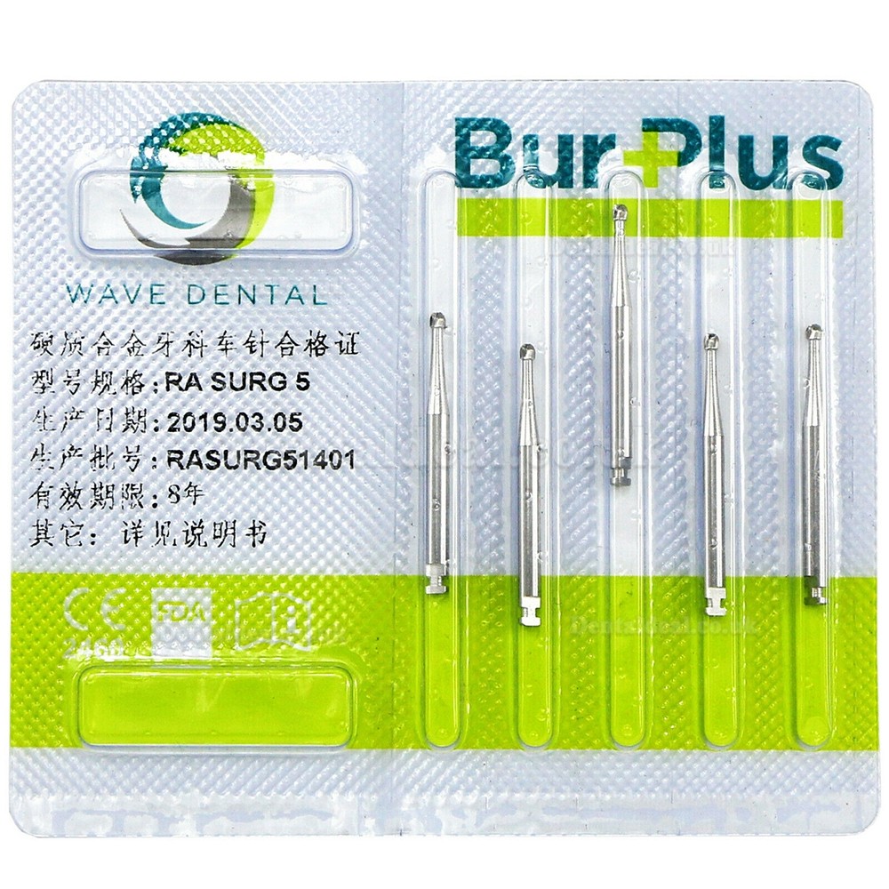 10 Boxes SBT WAVE Dental Low Speed Latch Round Bur Oral Surgery Carbide RA SURG 2 4 5 6 8