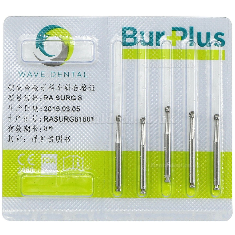 10 Boxes SBT WAVE Dental Low Speed Latch Round Bur Oral Surgery Carbide RA SURG 2 4 5 6 8