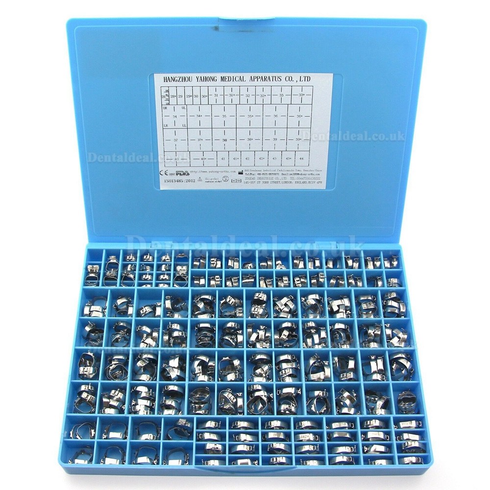 85 Sets Dental Orthodontic Molar Bands MBT 022 Pre-welded with Single Tube Convertible Buccal Tubes & Lingual Sheath