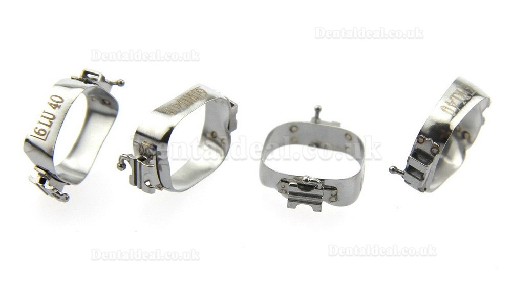 85 Sets Dental Orthodontic Molar Bands MBT 022 Pre-welded with Single Tube Convertible Buccal Tubes & Lingual Sheath