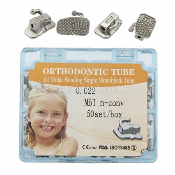 200pcs Dental Orthodontic Monoblock Buccal Tubes Direct Bonding One Piece MBT ROTH 022