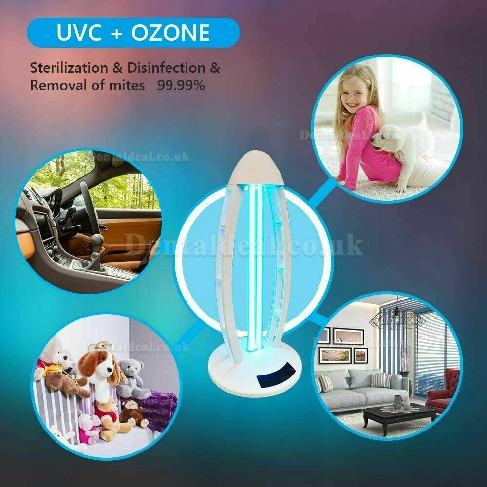 UV+Ozone Sterilization Ultraviolet Germicidal Lamp with Three-Step Timing Remote