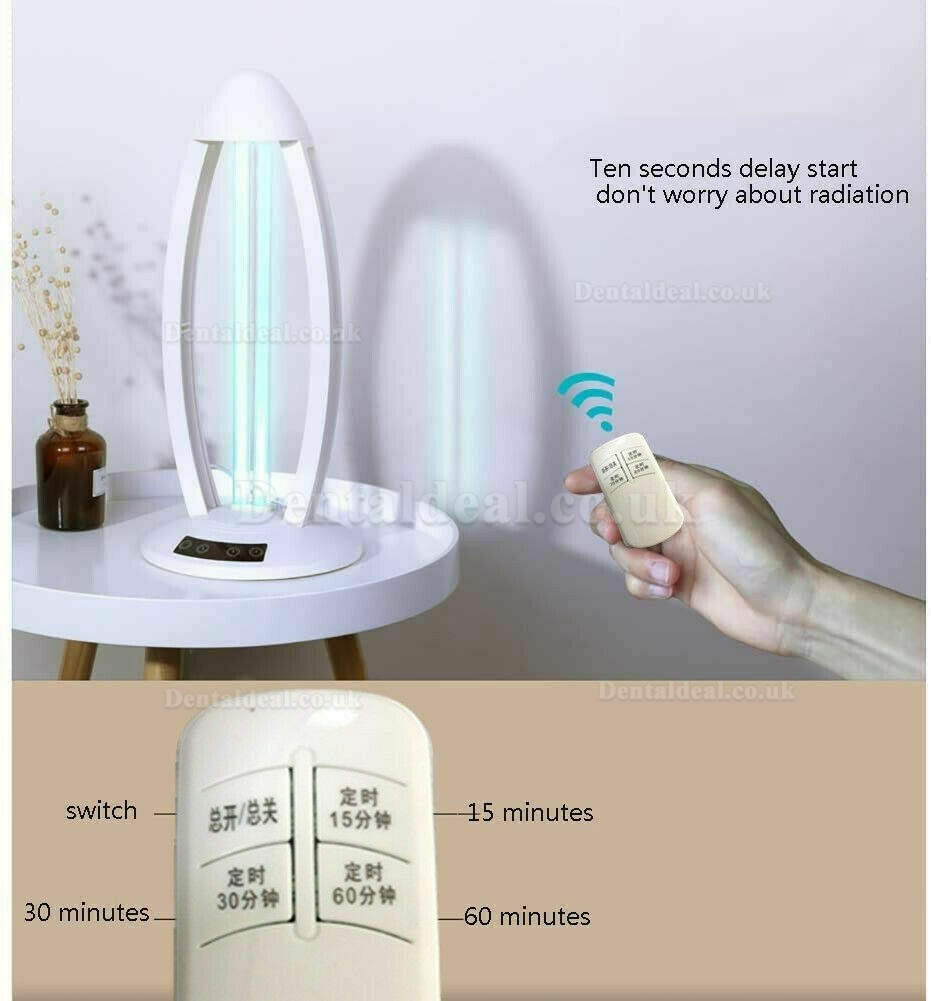 UV+Ozone Sterilization Ultraviolet Germicidal Lamp with Three-Step Timing Remote