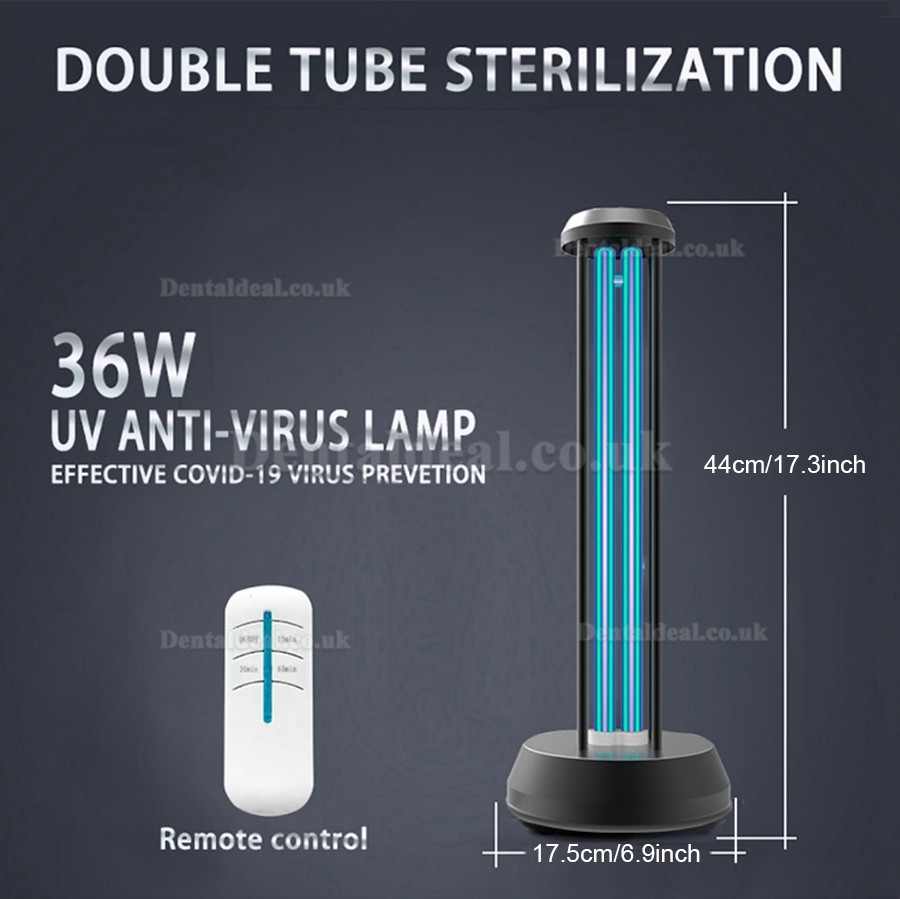 38W UV Light Sanitizer UV-C Disinfection Lamp with Ozone Remote