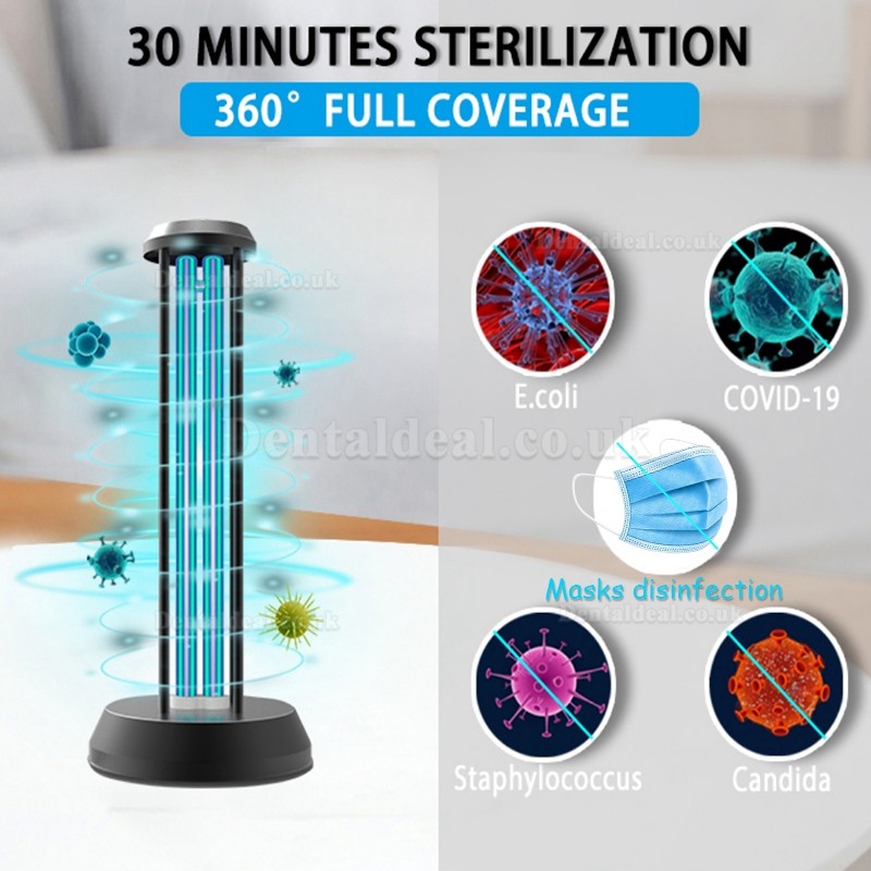 38W UV Light Sanitizer UV-C Disinfection Lamp with Ozone Remote