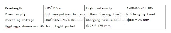 3H® Xlite 3 Dental Smart LED Wireless Powerful Curing Light 1100mw/cm