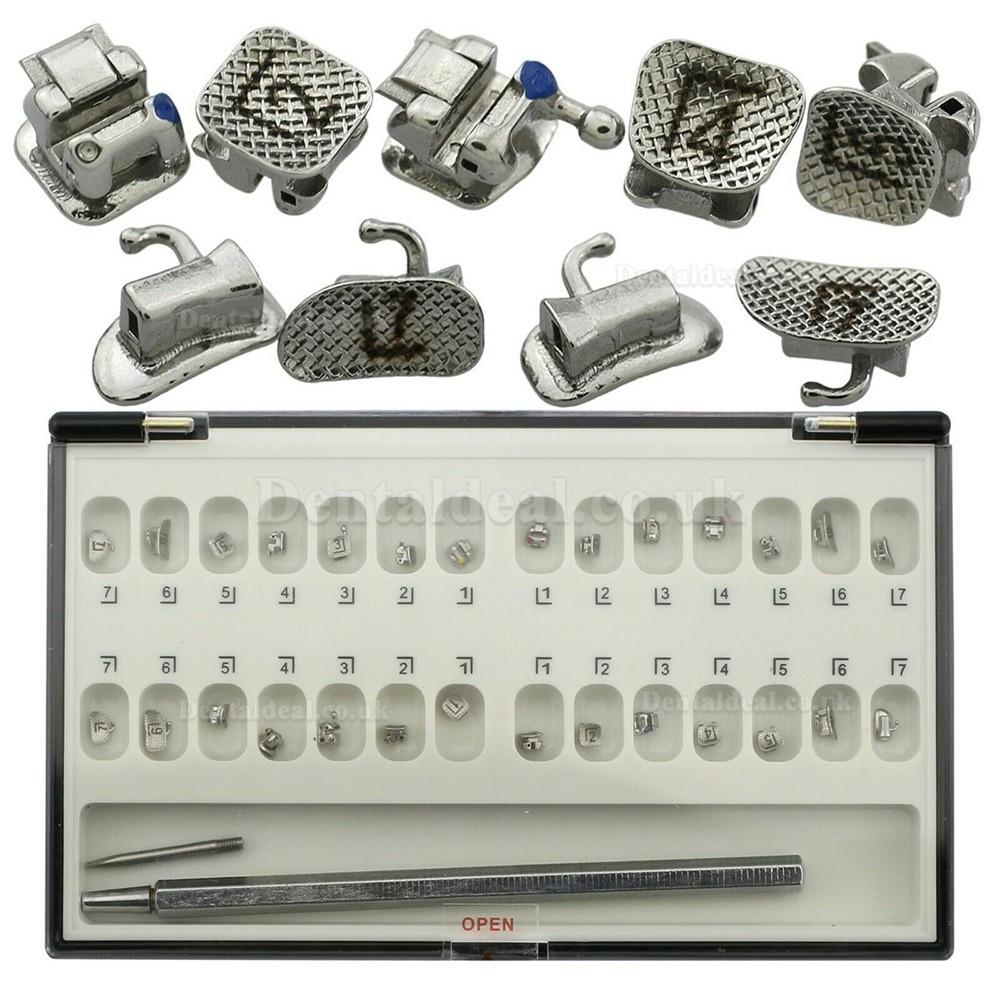 Dental Metal Self Ligating Brackets Braces Buccal Tubes 1st 2nd Molar & Tool Standard Torque MBT 022 3 Ormco Damon Q Type