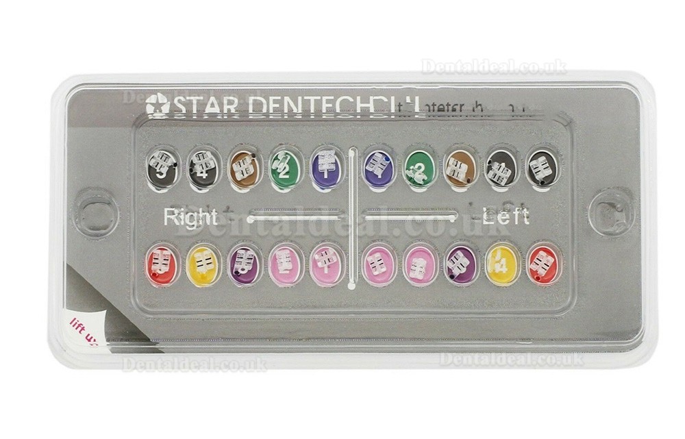 20PCS Dental Orthodontic Sapphire Crystal Bracket Aesthetic Roth 022 3 4 5 Hooks