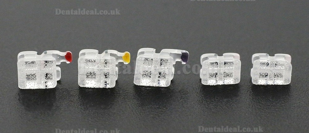 20PCS Dental Orthodontic Sapphire Crystal Bracket Aesthetic Roth 022 3 4 5 Hooks