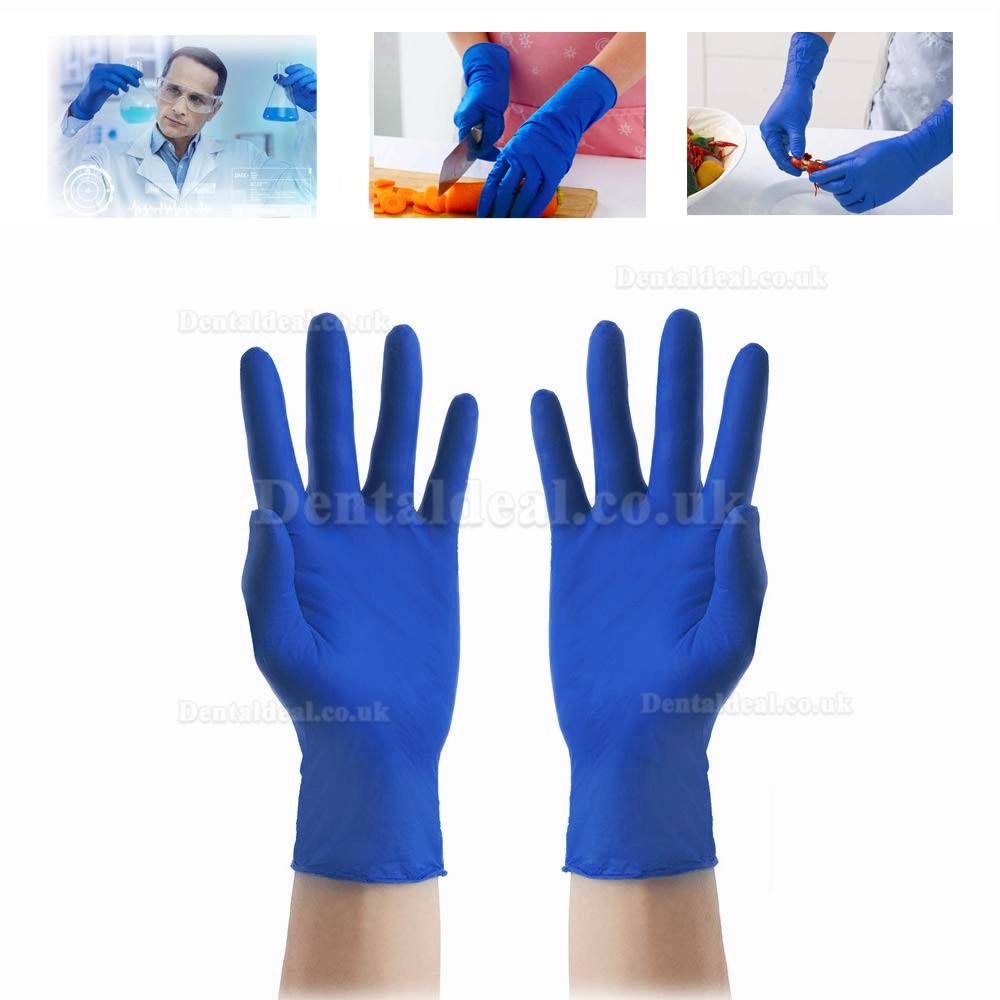 50 Pairs Dispoable Latex Nitrile Gloves Powder Free for Industry Lab Food Beauty Salon Medical Household