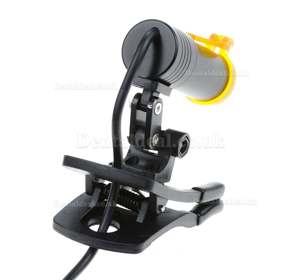 Dental Medical 5W LED Head Light with Filter Clip-on Headlight for Glasses Black