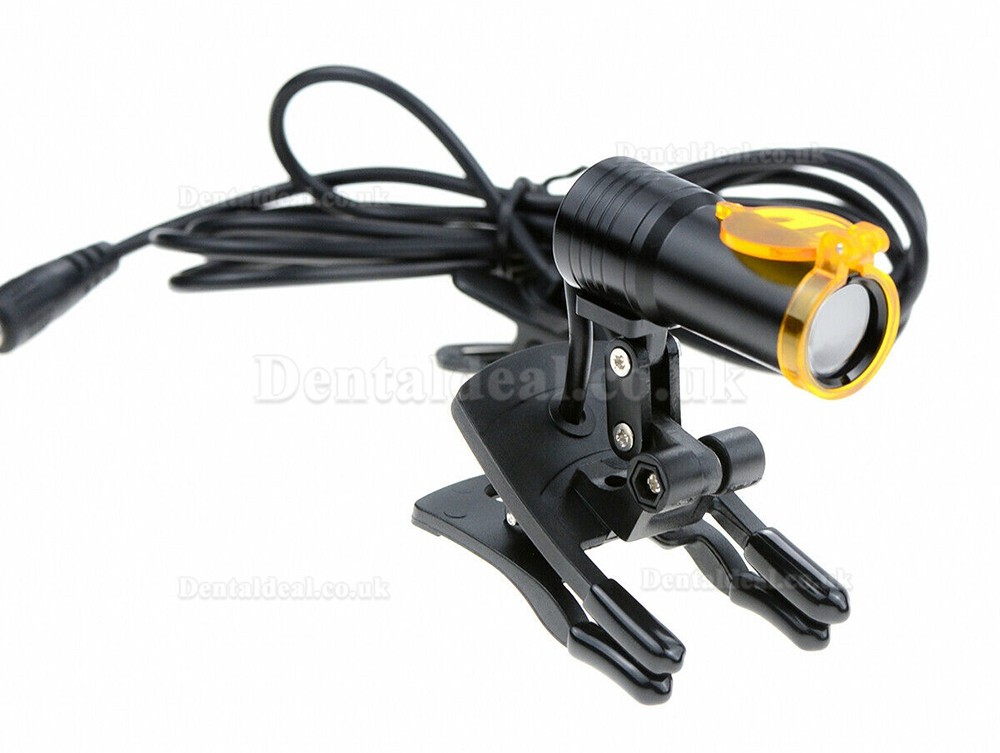 Dental Medical 5W LED Head Light with Filter Clip-on Headlight for Glasses Black