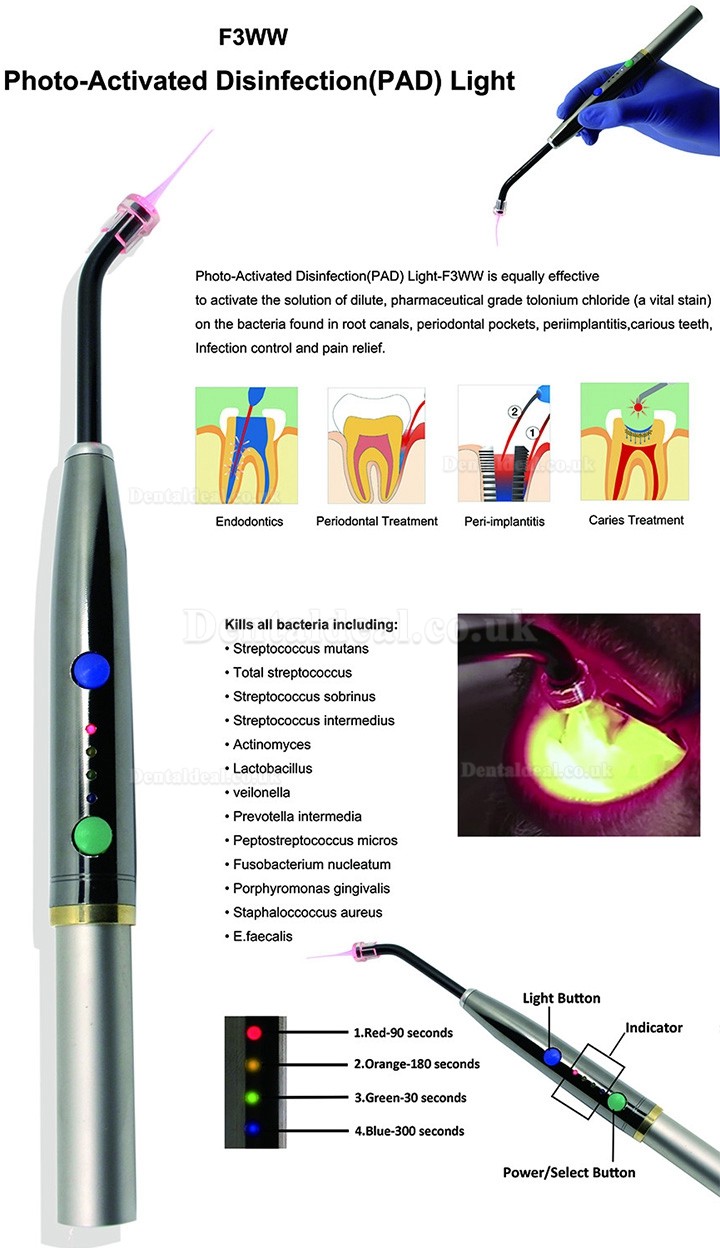 Dental Soft Tissue Laser 650nm Diode Laser Pen Dental Laser Photo-activated Disinfection