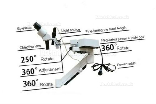 Dental Surgical Operating Microscope with 5W LED Light＆Trolley Cart Unit for ENT