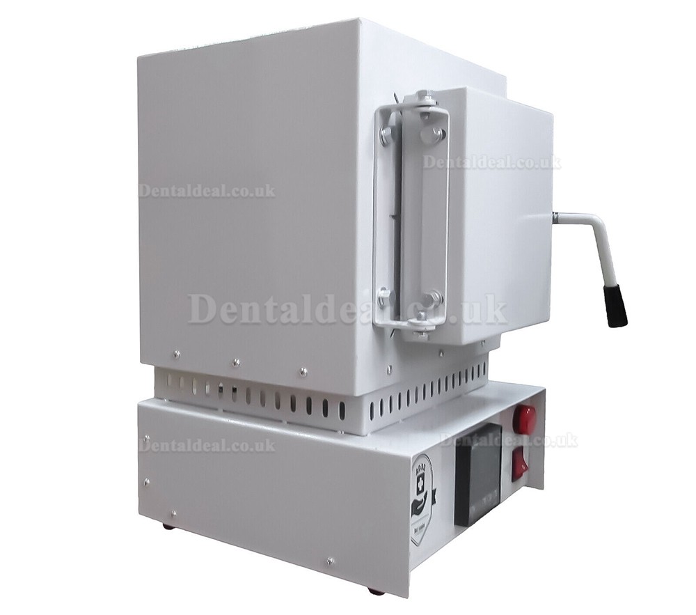 1.5KW 1000℃ Mini Dental Lab Wax Muffle Furnace High Temperature Wax Burnout Oven for Preheating Crucible