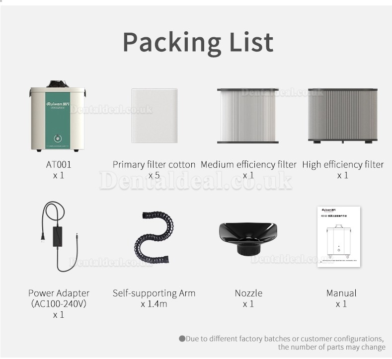 Ruiwan AT001 80W Portable Mini Fume Extractor Atmosphere for Soldering Laser Making Laser