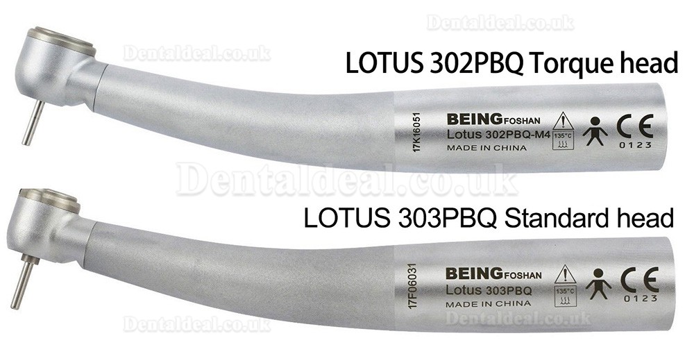 BEING Lotus 302/303PBQ Fiber Optic Led Turbine Handpiece with KAVO Multiflex Coupler