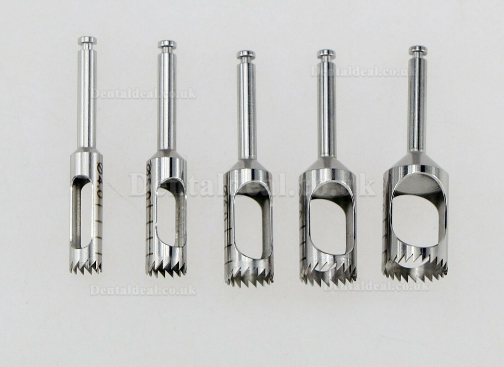 5Pcs/Kit Trephine Dental Implant Surgery Bone Graft Drill Surgical Bur & Holder