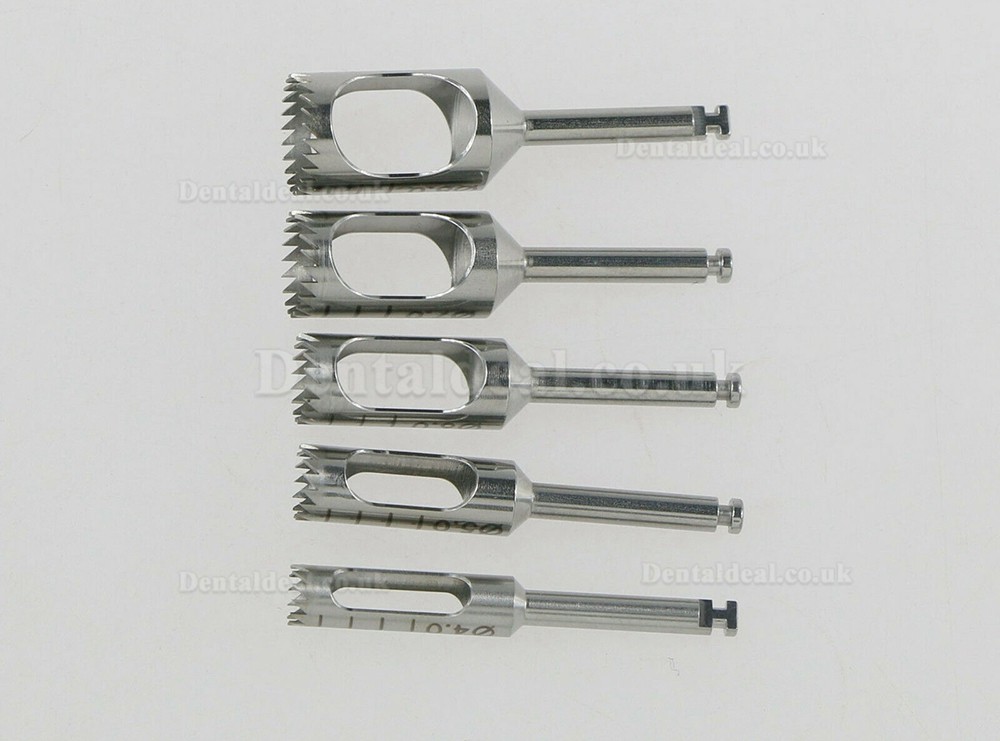 5Pcs/Kit Trephine Dental Implant Surgery Bone Graft Drill Surgical Bur & Holder