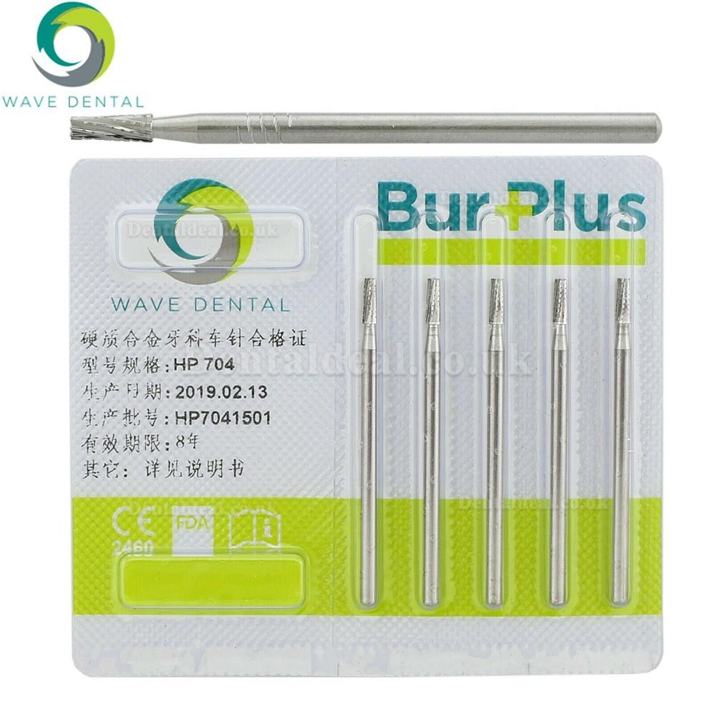 5 Packs Wave Dental Carbide Burs For Low Speed Straight Handpiece HP 698 699 701 703 704 Prima