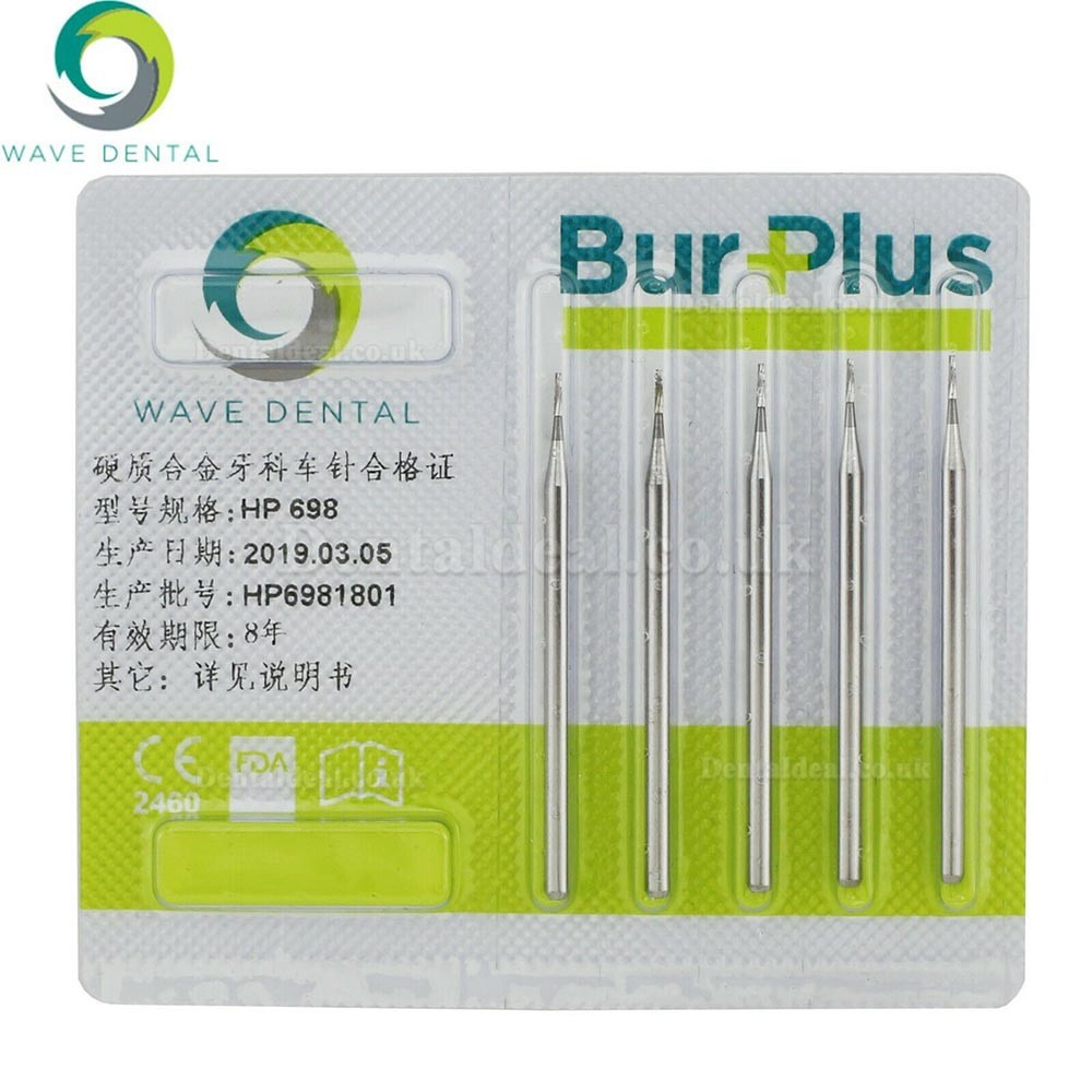 5 Packs Wave Dental Carbide Burs For Low Speed Straight Handpiece HP 698 699 701 703 704 Prima