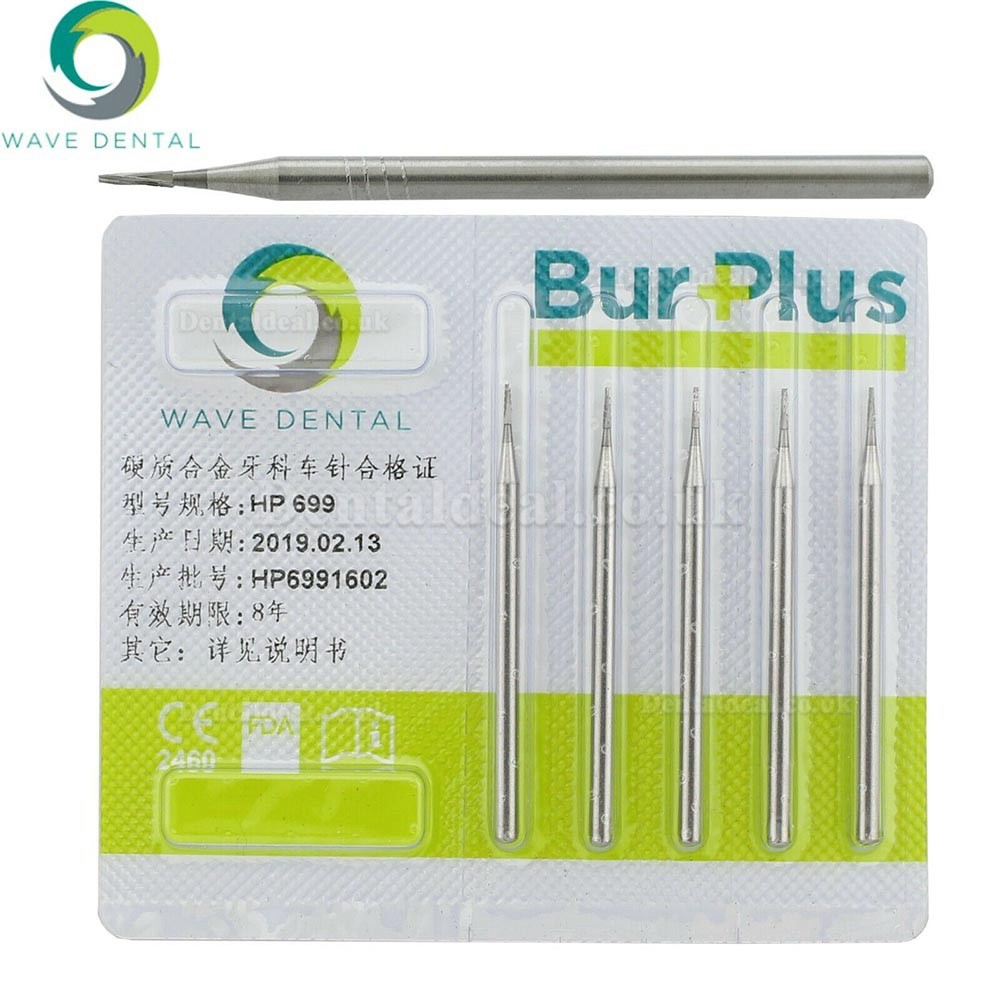 5 Packs Wave Dental Carbide Burs For Low Speed Straight Handpiece HP 698 699 701 703 704 Prima