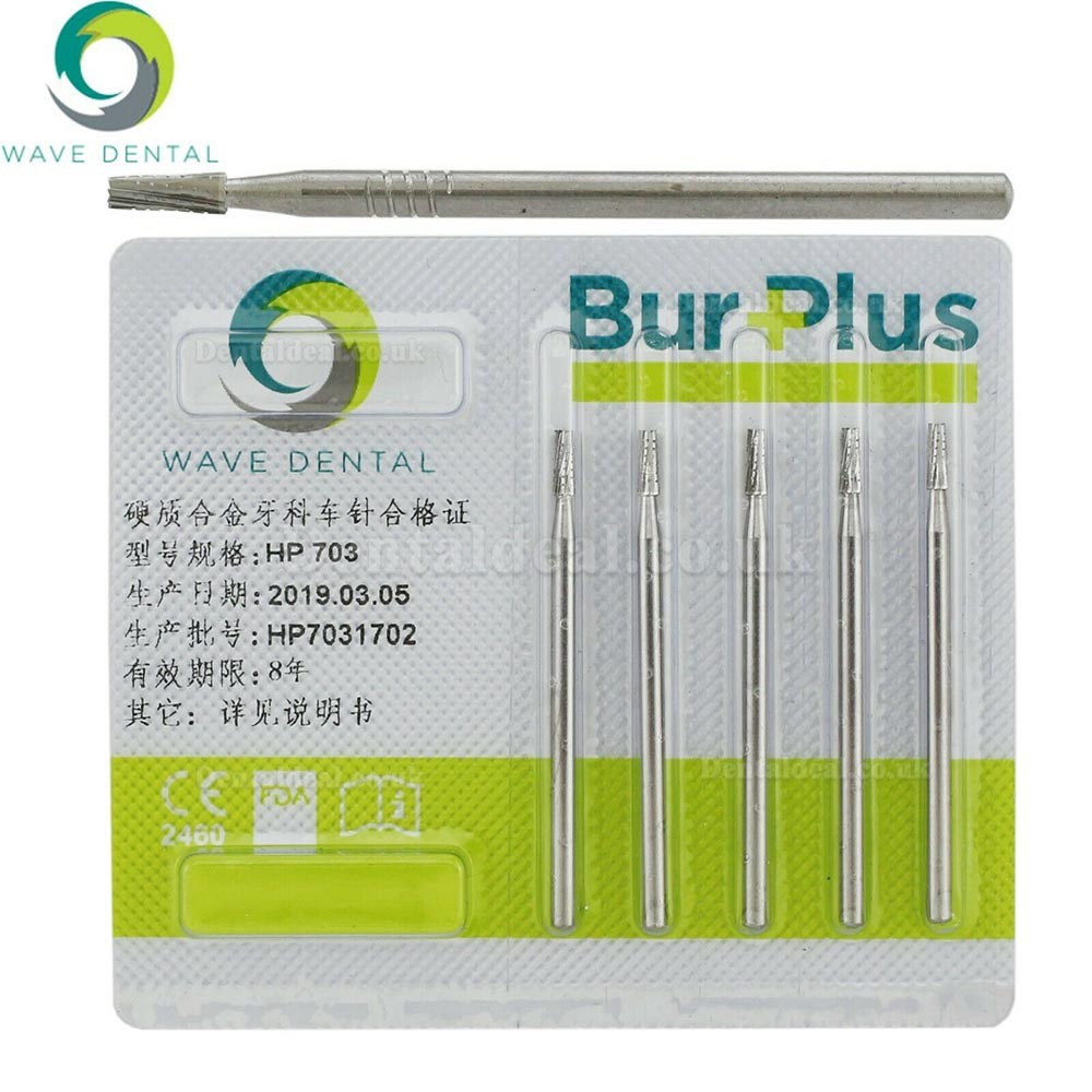 5 Packs Wave Dental Carbide Burs For Low Speed Straight Handpiece HP 698 699 701 703 704 Prima