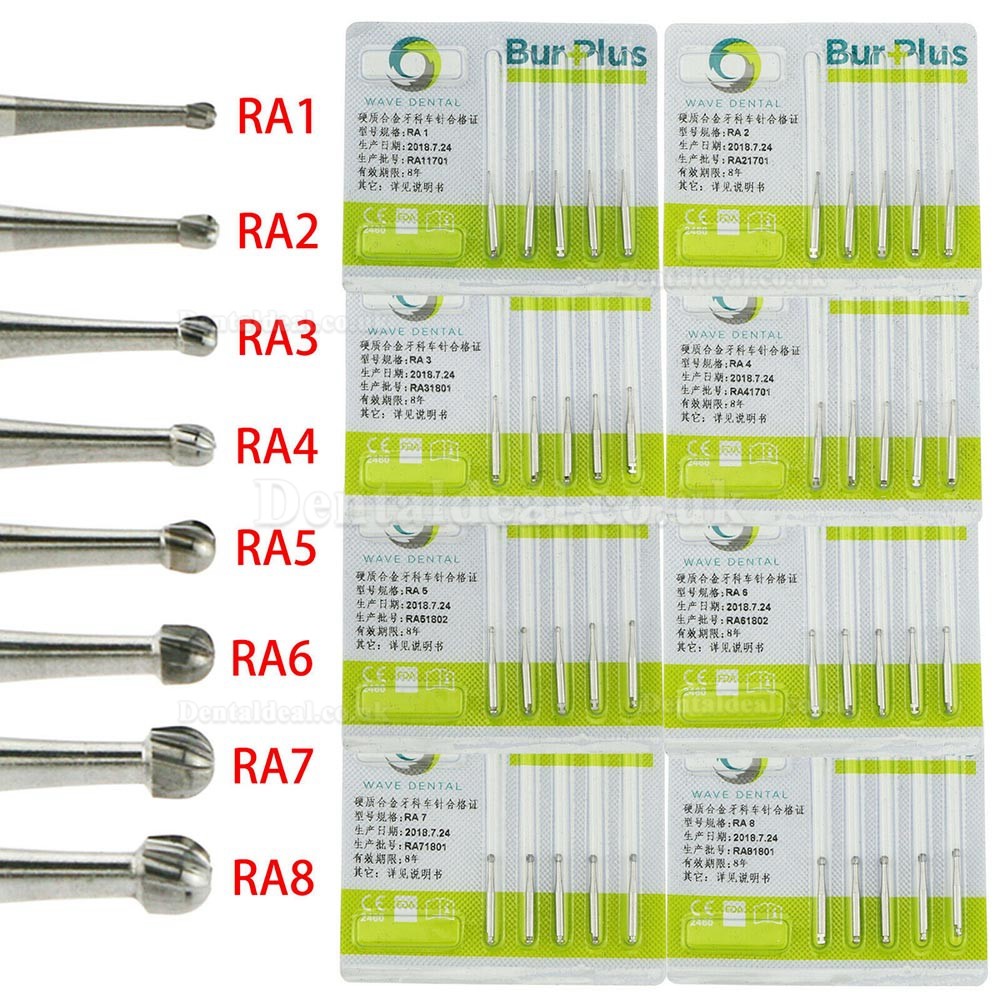 Dental SBT Low Speed Tungsten Carbide Round Latch Burs Drill RA 1 2 3 4 5 6 7 8