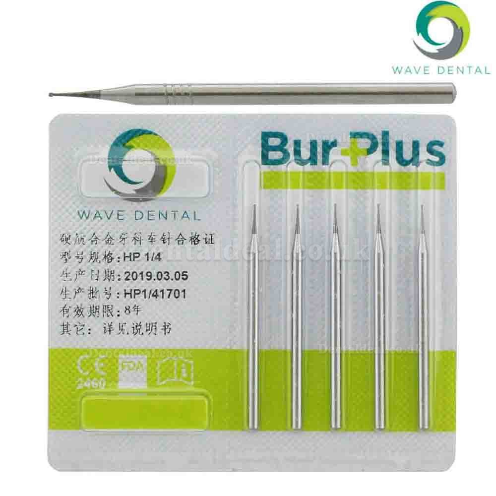 5 Packs Wave Dental Carbide Burs Round For Straight Handpiece HP1/4 1 2 3 5 6 8 10 Prima