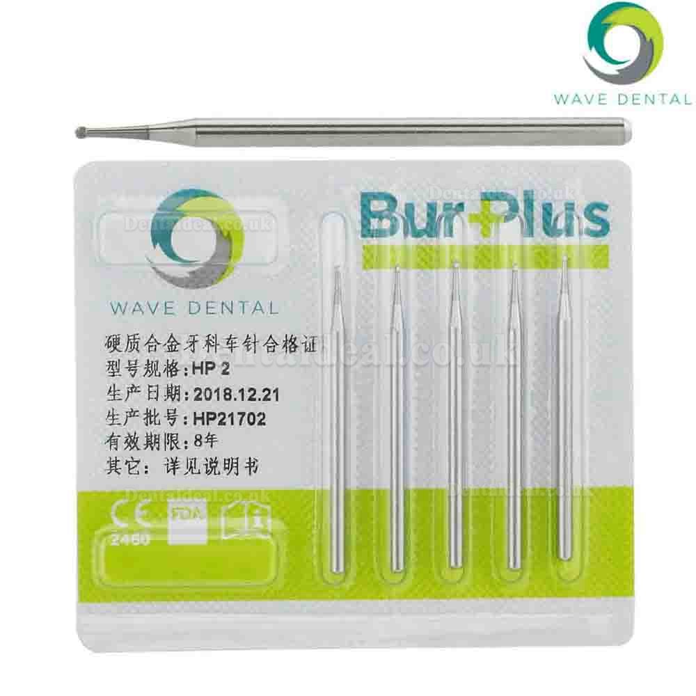 5 Packs Wave Dental Carbide Burs Round For Straight Handpiece HP1/4 1 2 3 5 6 8 10 Prima