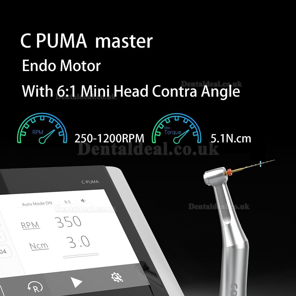 YUSENDENT COXO C PUMA Master 2 in 1 Dental Electric Motor with 6:1 & 1:5 Contra Angle Handpiece