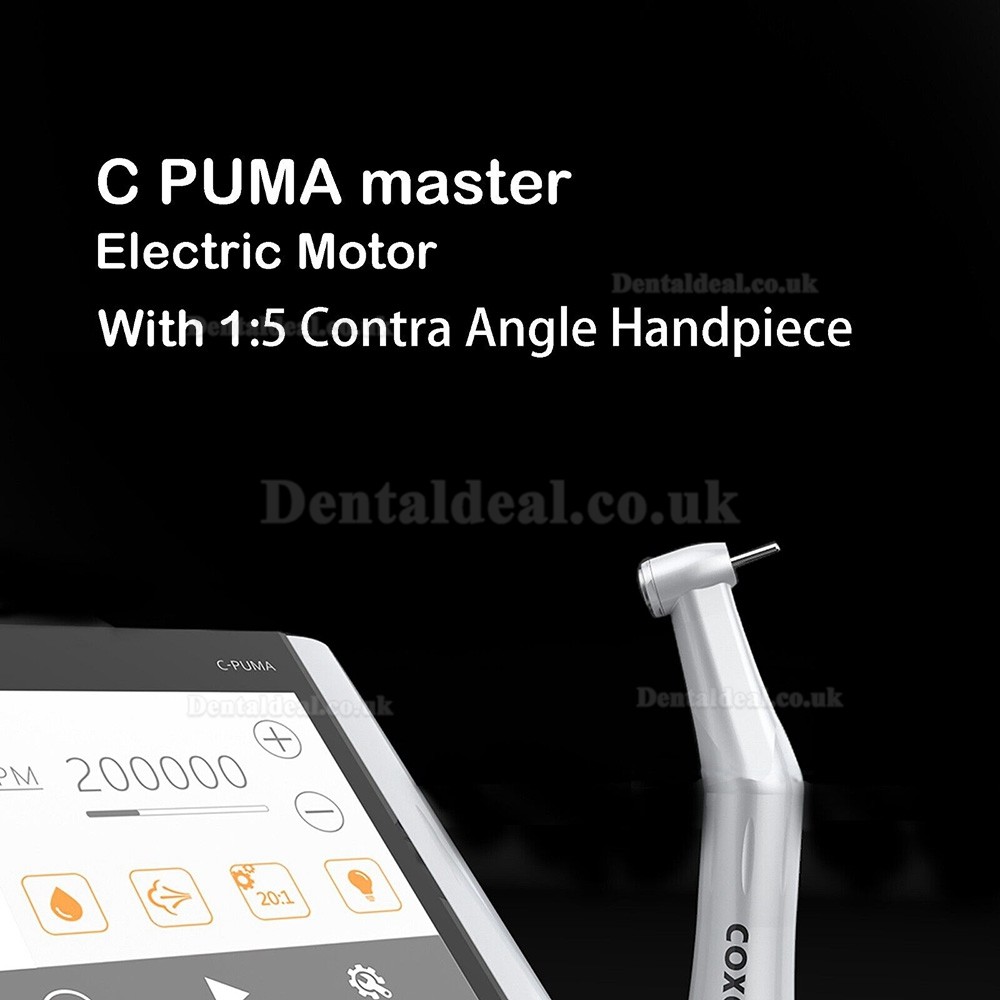 YUSENDENT COXO C PUMA Master 2 in 1 Dental Electric Motor with 6:1 & 1:5 Contra Angle Handpiece