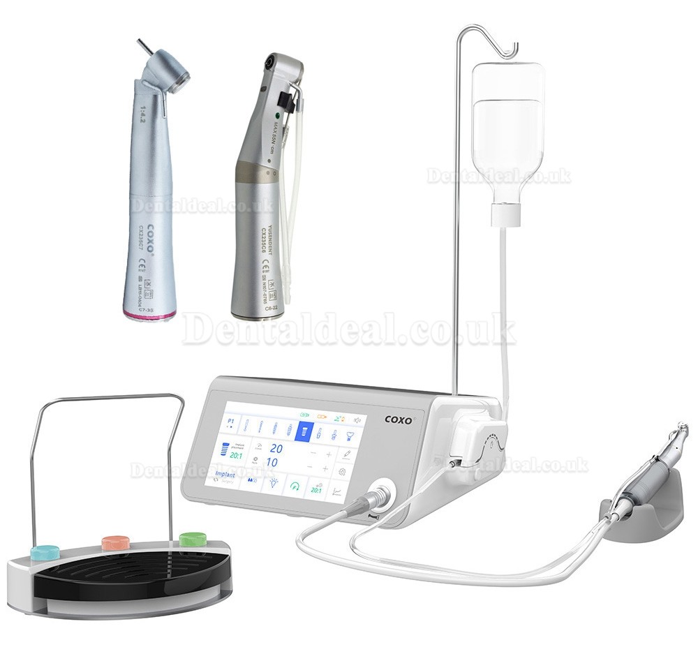 YUSENDENT COXO C-Sailor Pro+ Dental Implant Surgery Motor System with 2Pcs Contra-Angle LED Handpiece