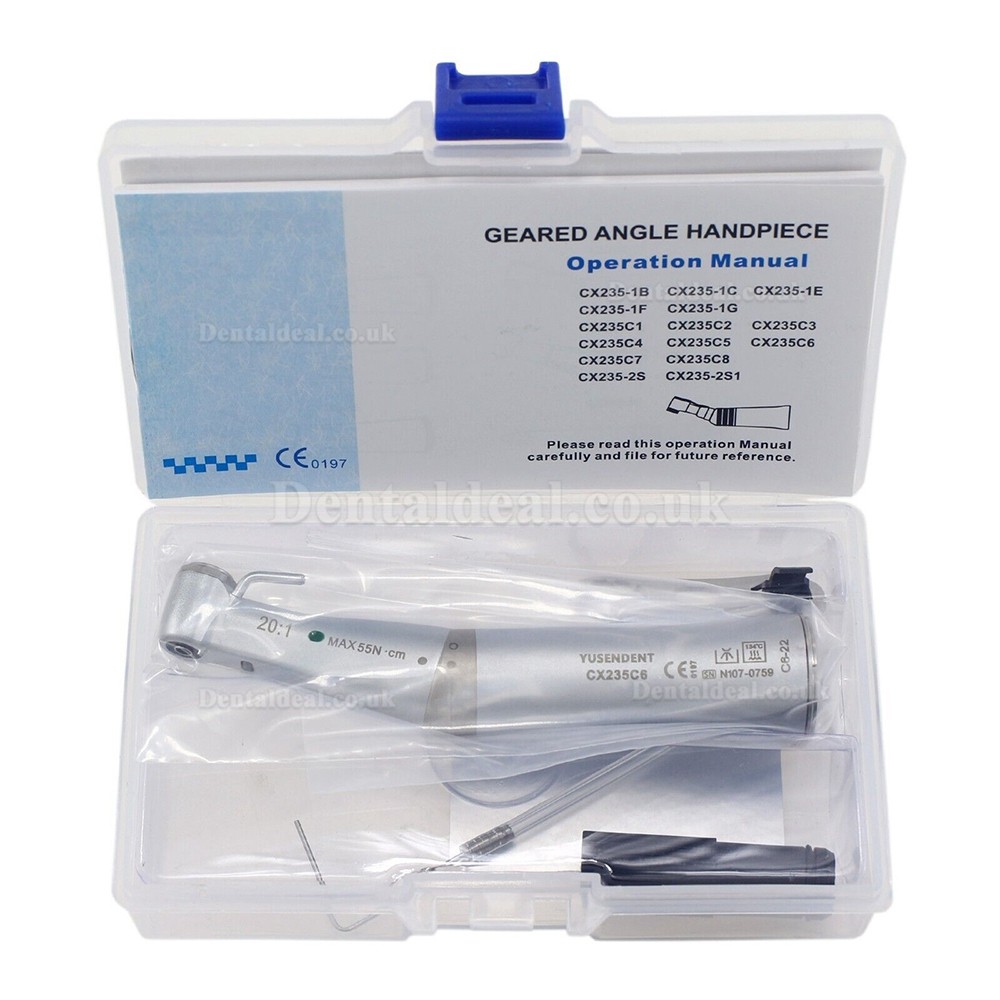 YUSENDENT COXO CX235C6-22 Dental LED 20:1 Contra Angle Implant Handpiece