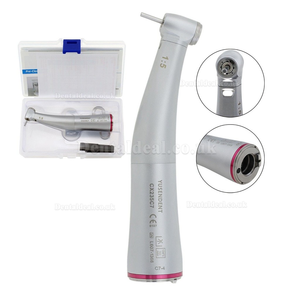 YUSENDNET COXO Dental 1:5 Mini Head Fiber Optic Contra Angle Speed Increasing CX235C7-4