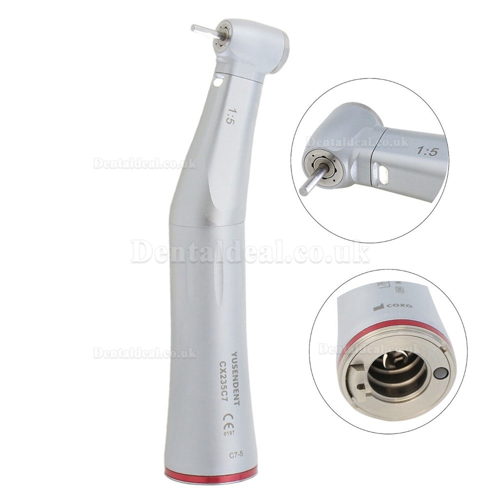 YUSENDENT COXO CX235C7-5 Multiplier Contra Angle 1:5 Fiber Optic Speed Increasing Handpiece