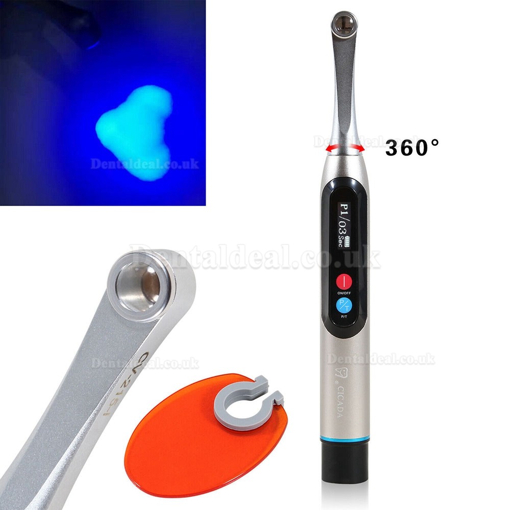 Dental 1 second LED Curing Light Lamp Cordless Deep Cure 2200MW Upgraded 2020