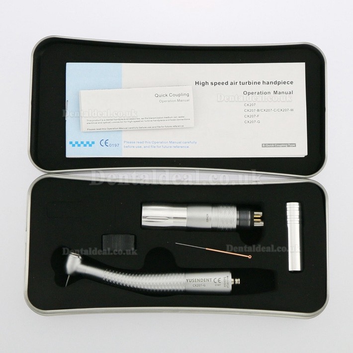 YUSENDENT® CX207-GN-PQ Fiber Optic Led Handpiece NSK Compatible (With Coupler x1+ Without Coupler x2)