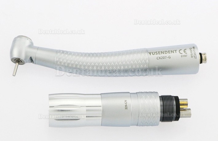 YUSENDENT® CX207-GN-PQ Fiber Optic Led Handpiece NSK Compatible (With Coupler x1+ Without Coupler x2)