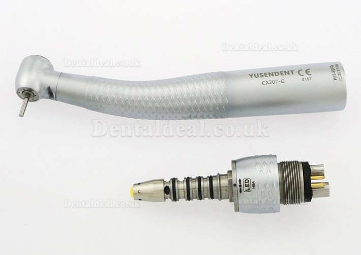 YUSENDENT® CX207-GS-PQ Fiber Optic Turbine Handpiece Sirona Compatible (With Coupler x1+ Without Coupler x2)