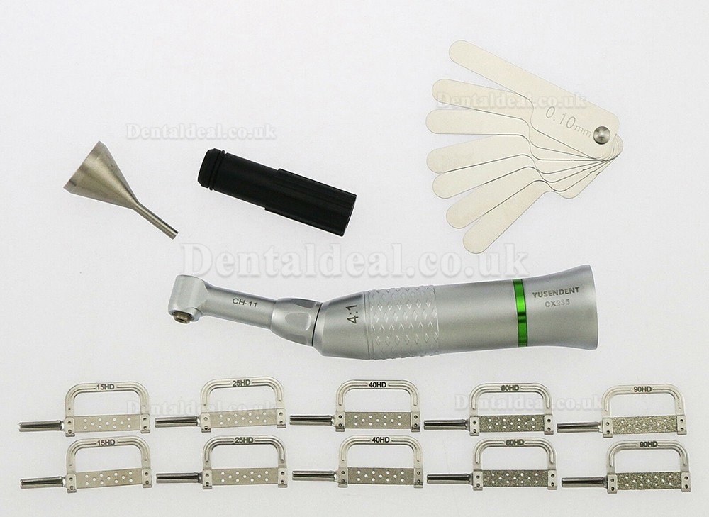 YUSENDENT COXO 4:1 Contra Angle Handpiece CX235 C3-11 Interproximal Enamel Kit EVA IPR