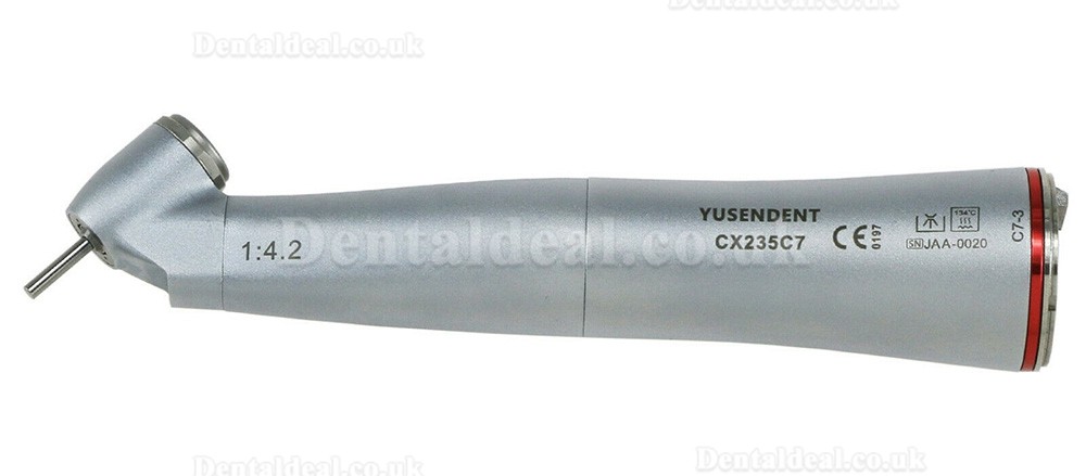 COXO YUSENDENT Dental 1:4.2 Increasing LED Fiber Optic 45° Surgery Contra Angle Handpiece