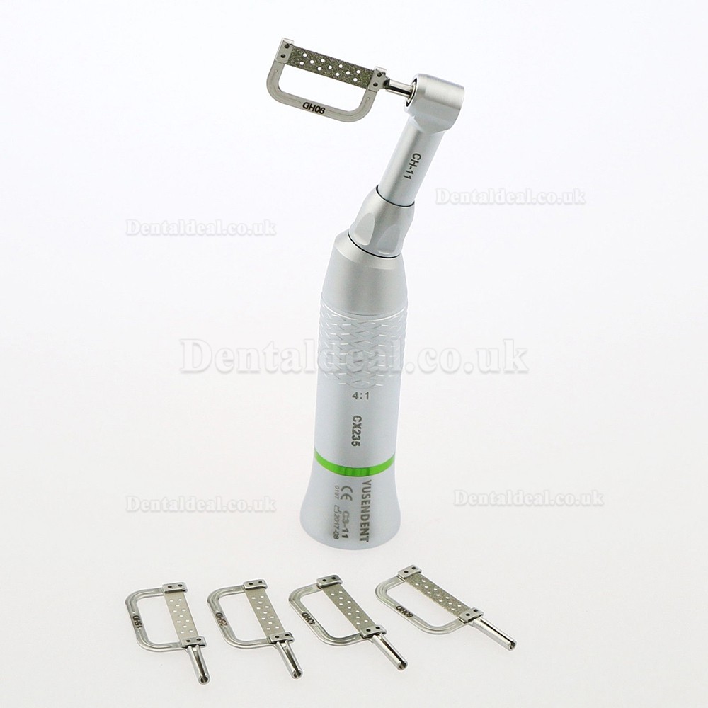 YUSENDNET COXO Dental 4:1 Contra Angle Handpiece Interproximal EVA IPR + 1Pc Striping Bur