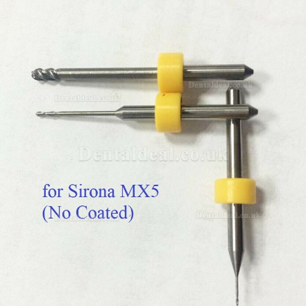 1PCS Dental Lab Cad Cam Zirconia Milling Burs Fit Sirona MX5 0.5mm/1mm/2.5mm NO Coated