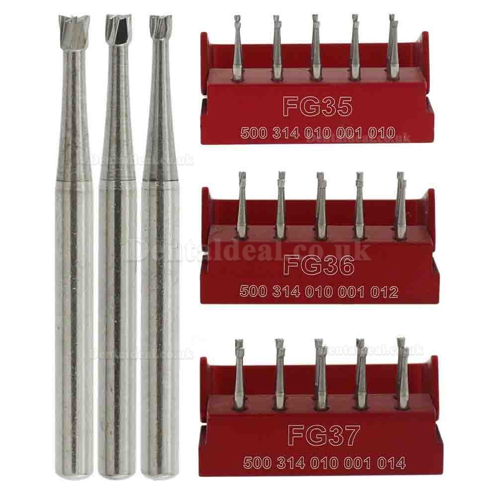 10Pcs SBT Dental Carbide Burs 1.6mm Midwest Inverted Cone Friction Grip FG 35 36 37