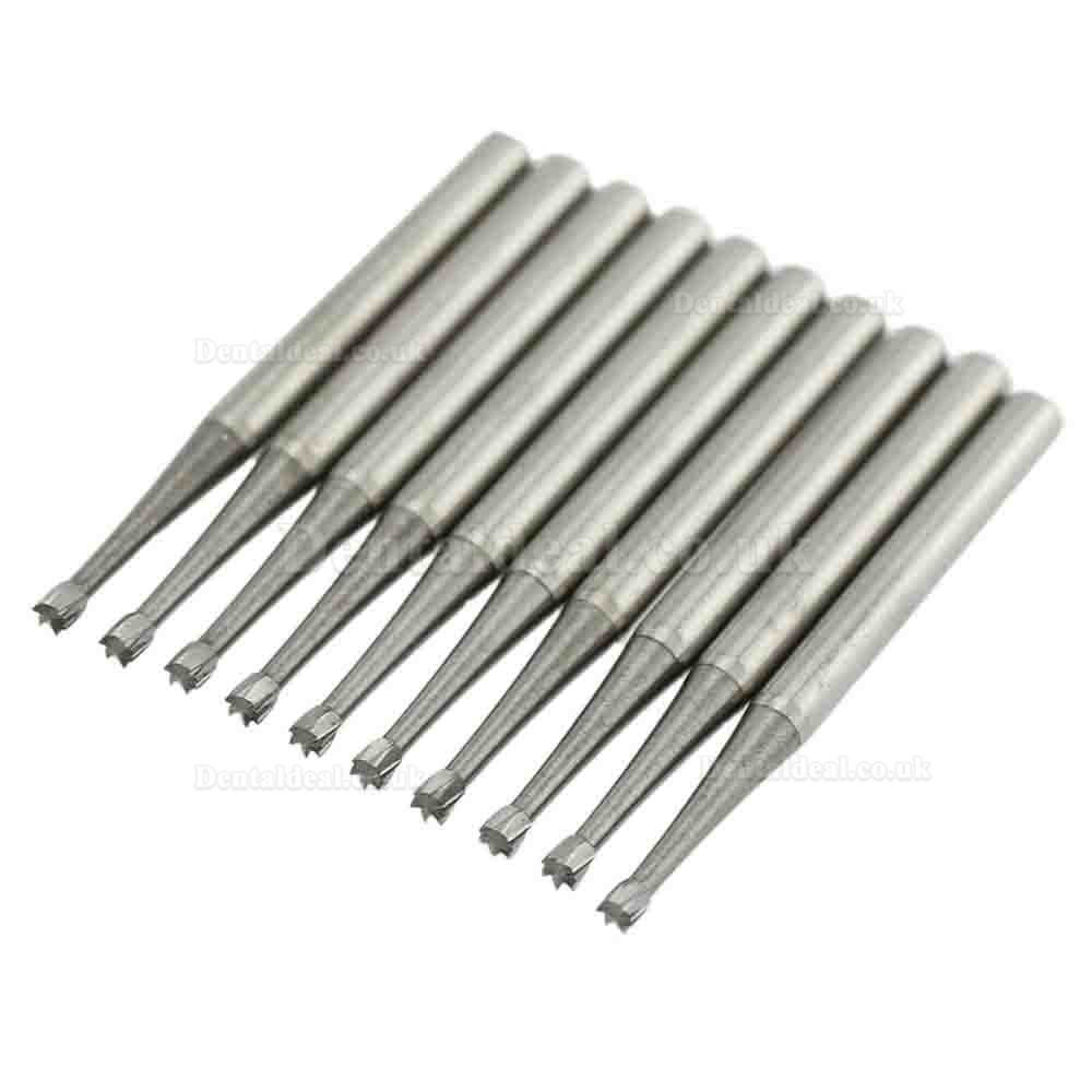 10Pcs SBT Dental Carbide Burs 1.6mm Midwest Inverted Cone Friction Grip FG 35 36 37