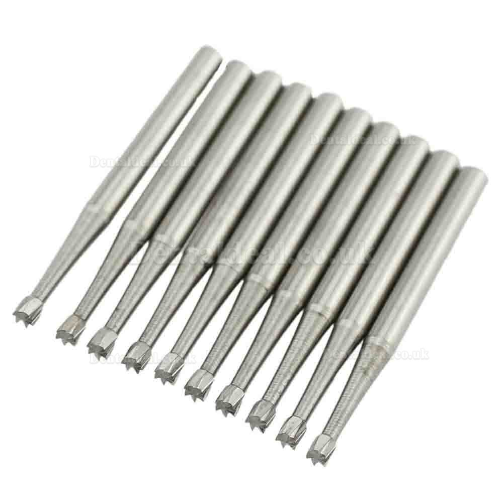 10Pcs SBT Dental Carbide Burs 1.6mm Midwest Inverted Cone Friction Grip FG 35 36 37