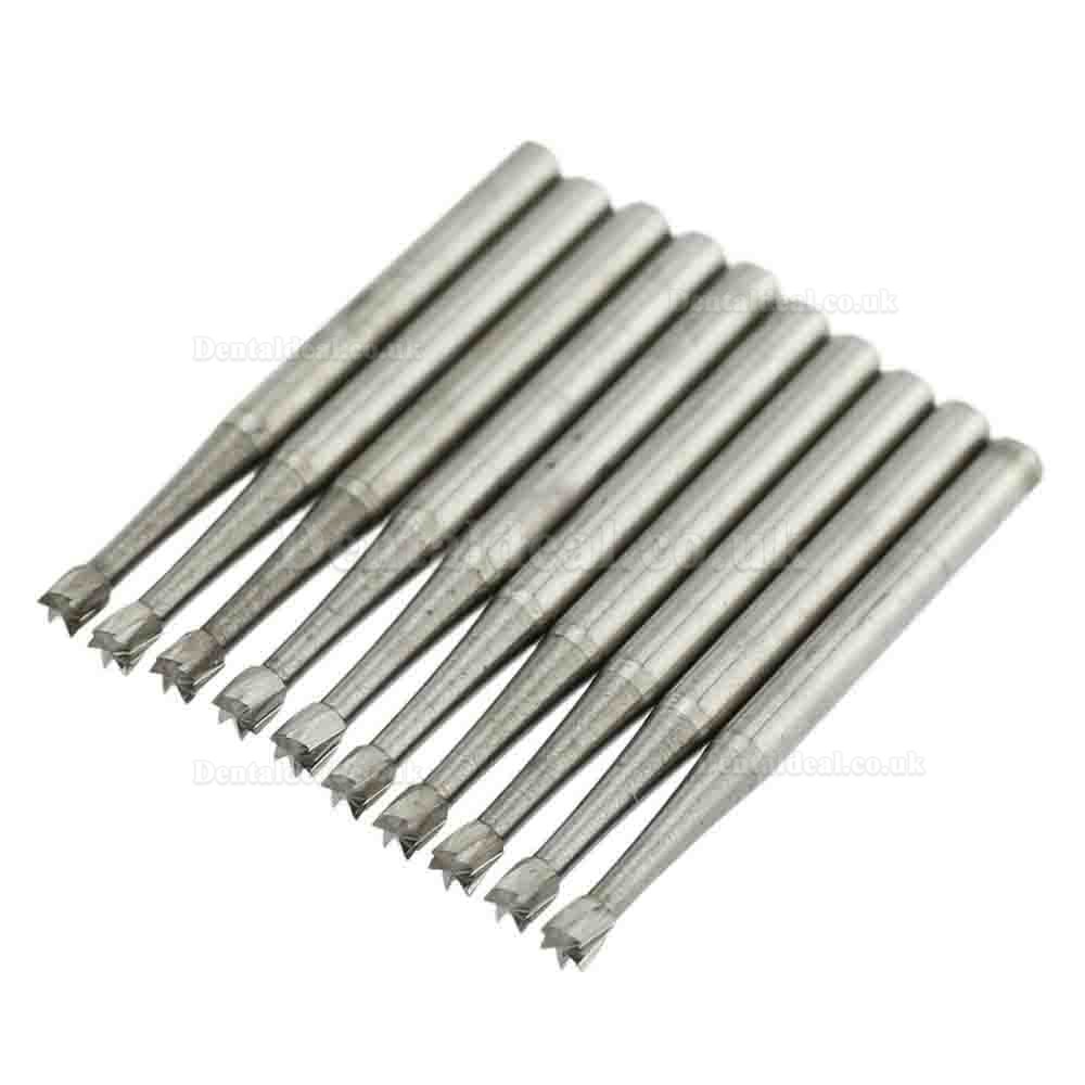 10Pcs SBT Dental Carbide Burs 1.6mm Midwest Inverted Cone Friction Grip FG 35 36 37