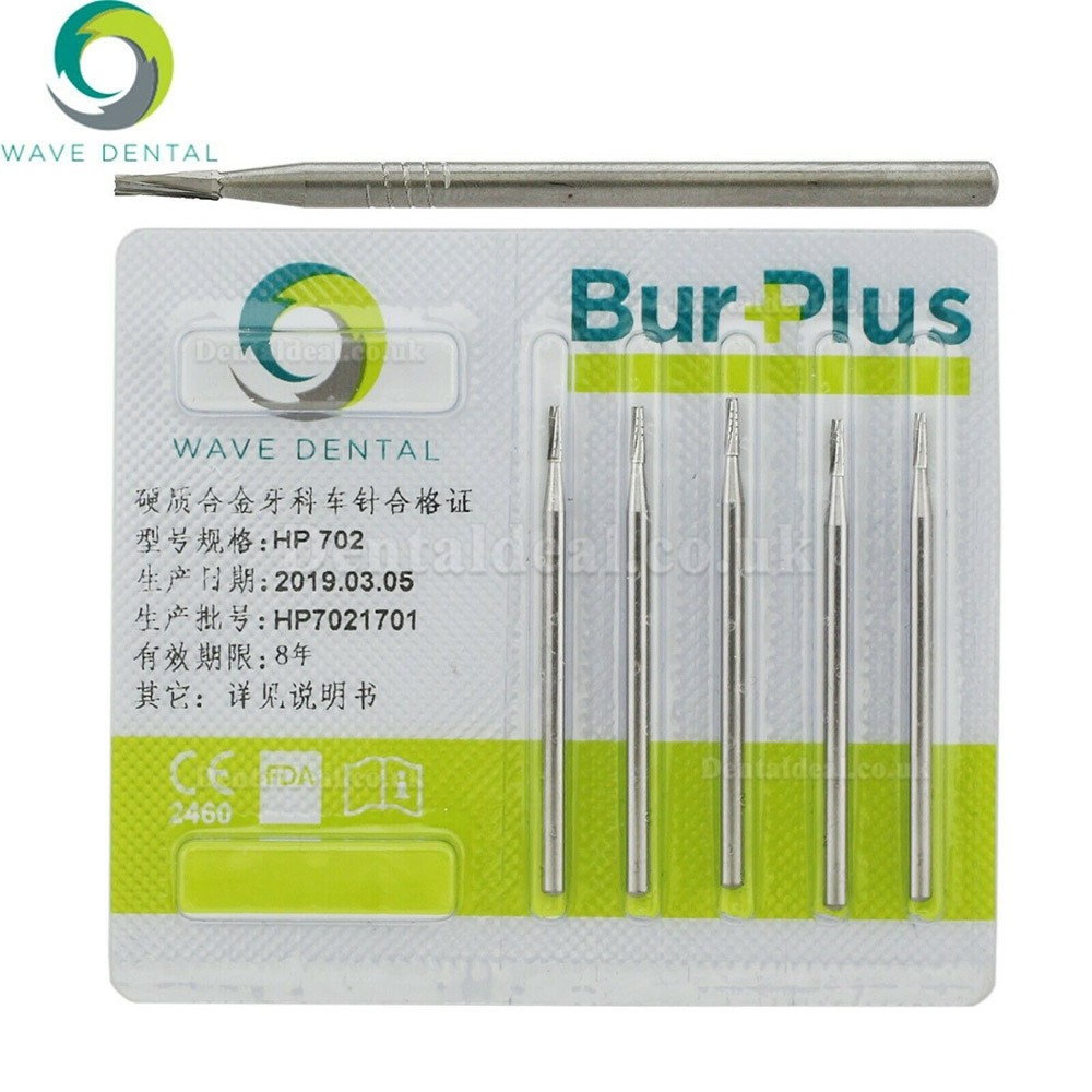 10Pcs HP 702 703 703L 704 Bur Dental Carbide Taper Fissure Cross Cut Burs