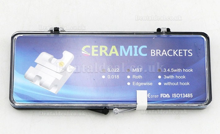 20Pcs/5Pack Dental Orthodontic Ceramic Bracket Braces MBT 022 345 Hooks